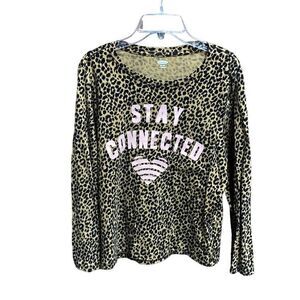 Old Navy Leopard Long Sleeve Top Size XXL (18)